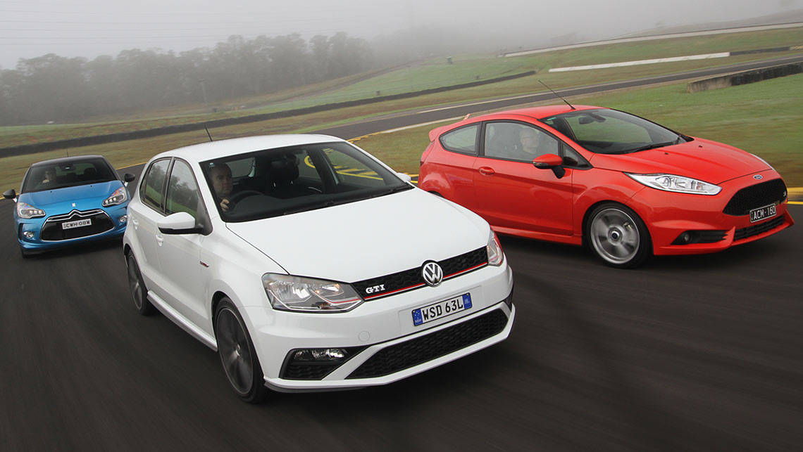 2015 VW Polo GTI, Citroen DS3 and Ford Fiesta ST
