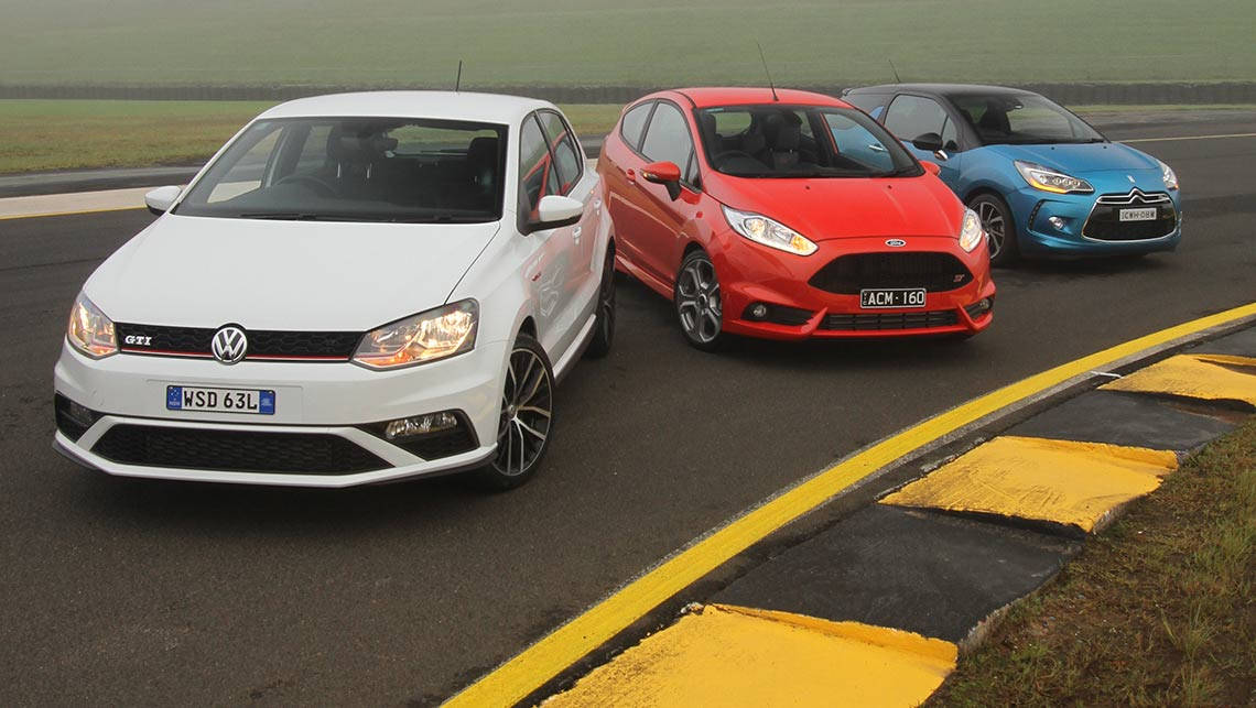 2015 VW Polo GTI, Citroen DS3 and Ford Fiesta ST