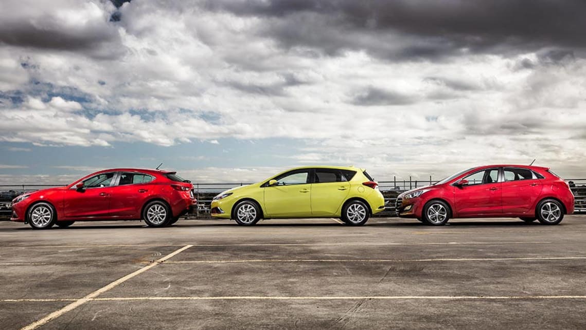 Mazda 3 Vs Toyota Corolla Vs Vs Hyundai I30 2015 Review