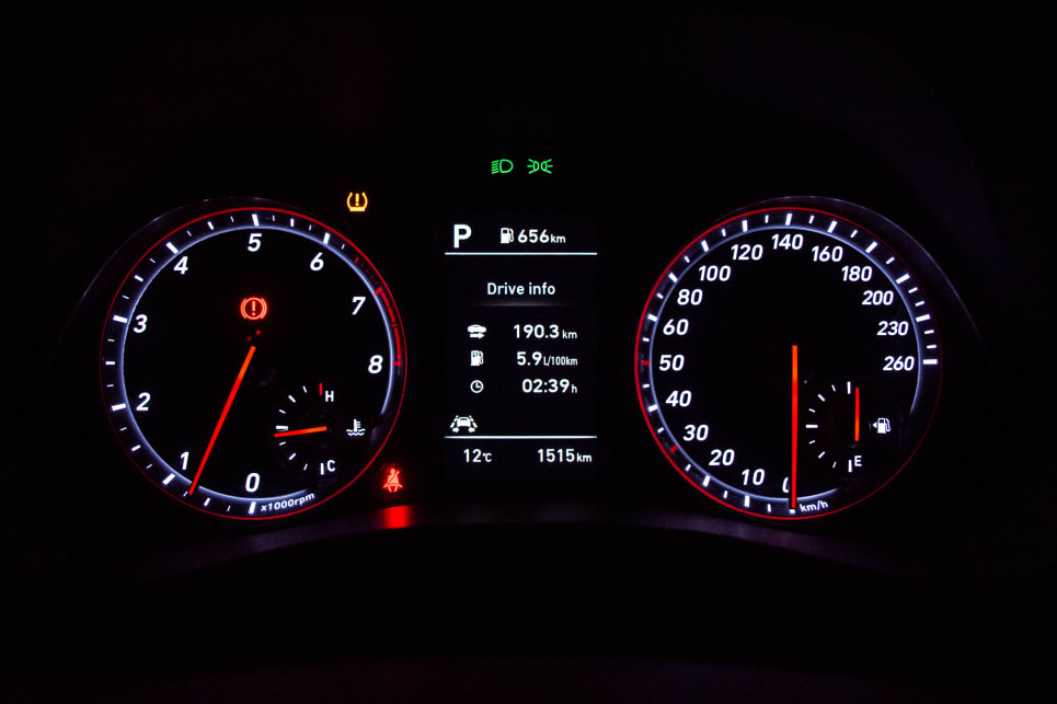 Computer-reported fuel consumption dropped to 5.9L/100km.