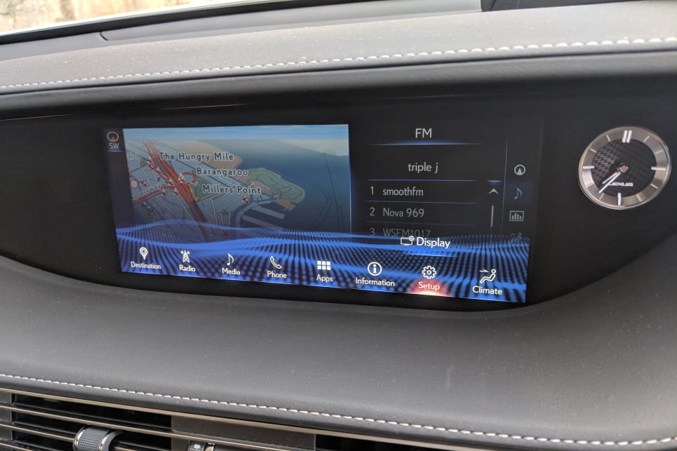 Lexus LS500h 12.3-inch multimedia system.