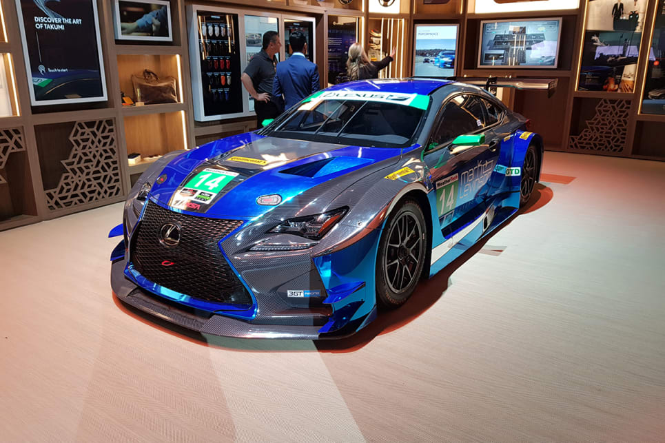 Lexus had its RC-F GT3 racer on show. (image credit: Malcolm Flynn)