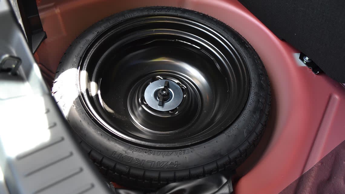2015 Mazda2 spacesaver spare tyre.