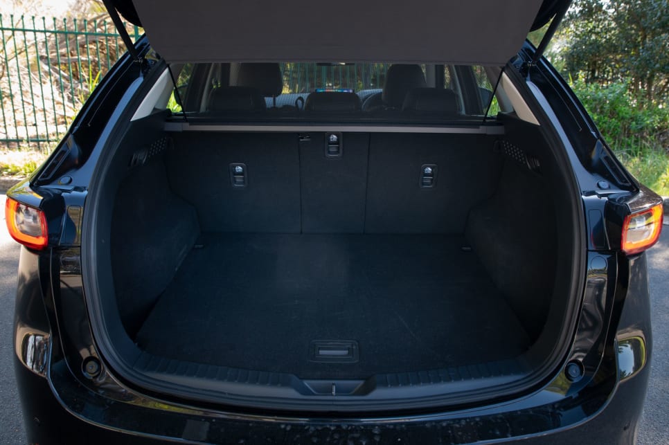 The boot measures in at 438 litres, which is not on the larger end for the mid-size SUV space. (image: Tom White)