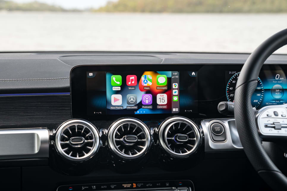 The 10.25-inch multimedia screen features Apple CarPlay and Android Auto. (image credit: Tom White)