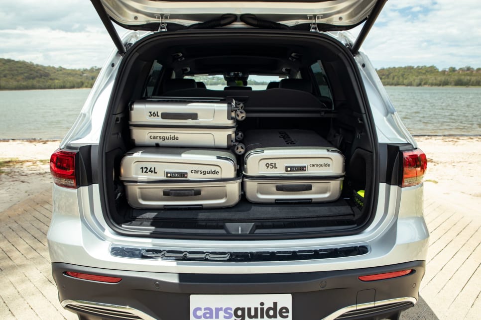 The EQB comfortably fits the CarsGuide luggage set. (image credit: Tom White)