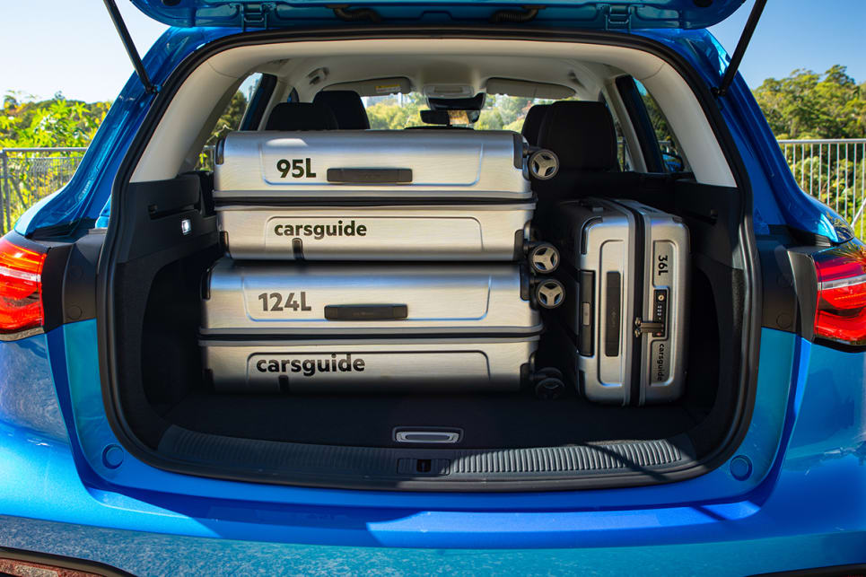 It was able to consume our whole CarsGuide luggage set. (HS Core variant pictured) (image: Tom White)