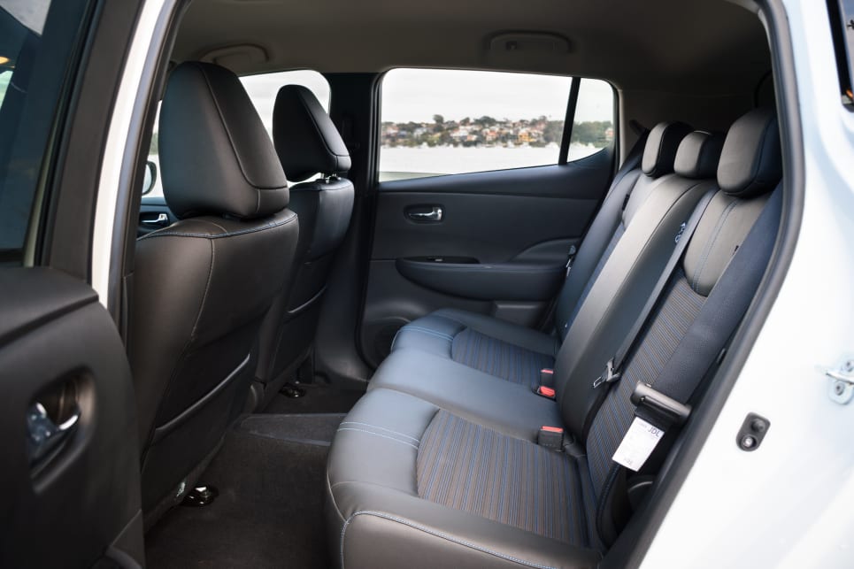 There's decent legroom, and the seat trim is deceptively comfortable. (image credit: Tom White)