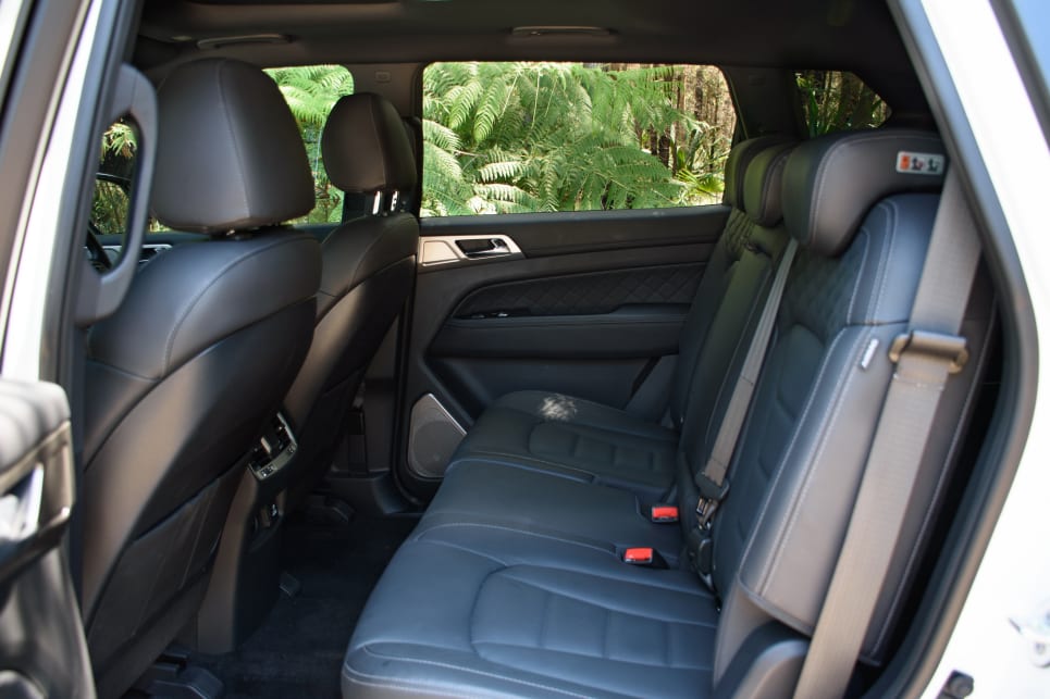 The Rexton has amazing space on offer in terms of shoulder and headroom.
