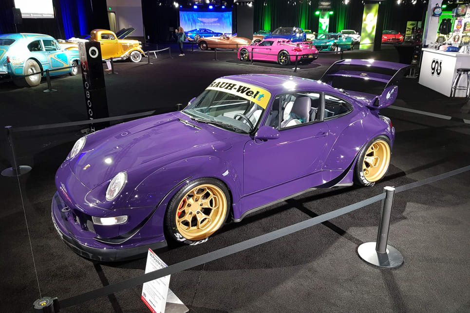 This RWB 911 is wearing CarsGuide colours but we had nothing to do with it. (image credit: Malcolm Flynn) 