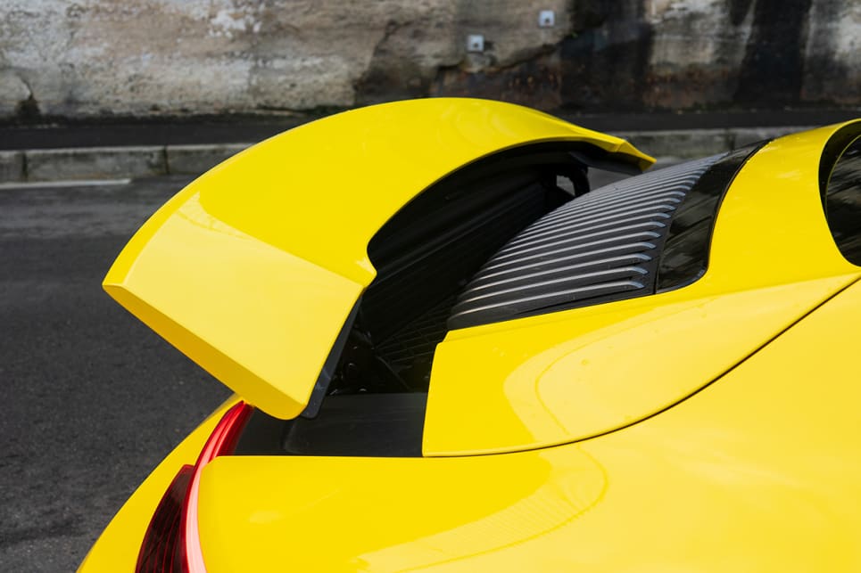 Like all Carreras, the T scores the active rear spoiler.