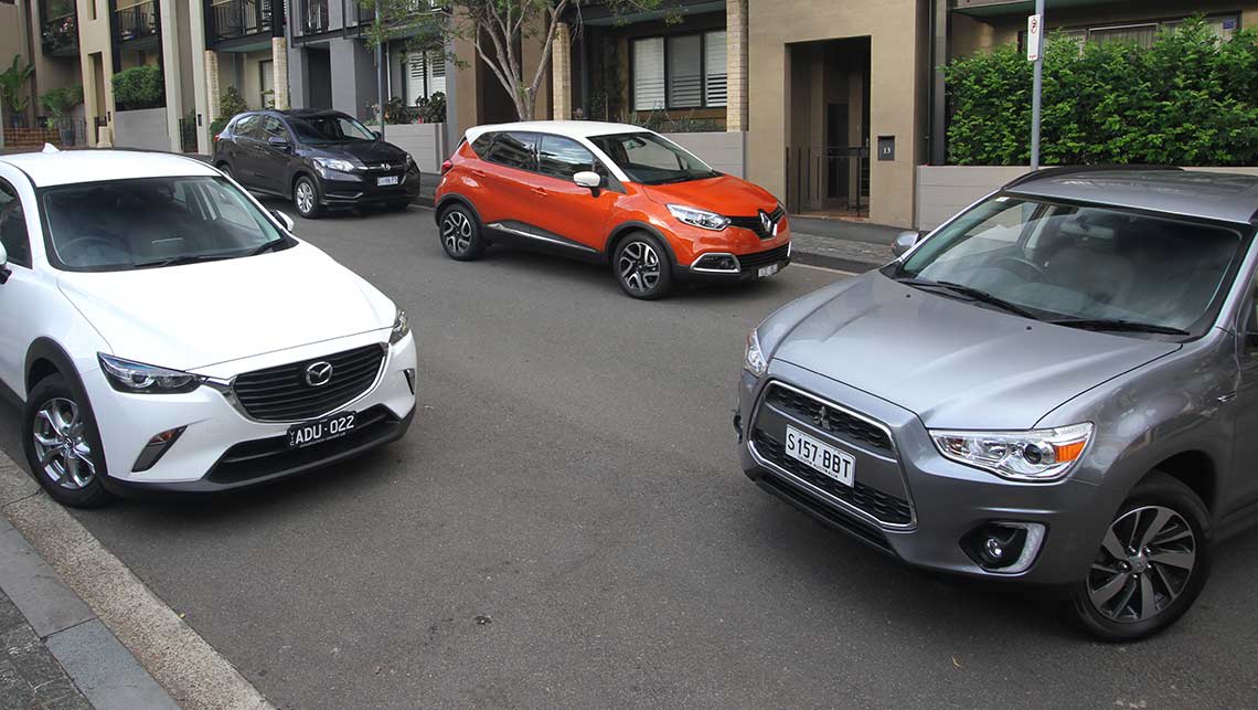 2015 Mazda CX-3, Honda HR-V, Renault Captur and Mitsubishi ASX (Photo: Joshua Dowling)