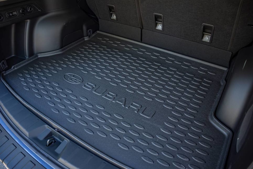 A cargo liner (tray mat) is also available ($187.87 – as fitted to our car in the pictures), as well as a cargo net ($99). (image: Tom White)