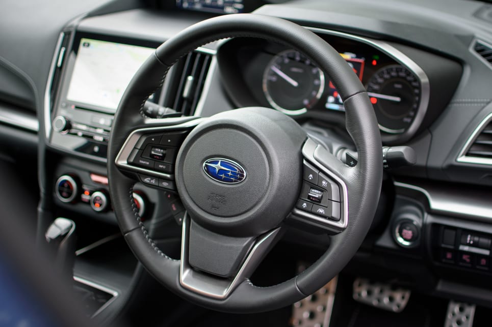 A leather-trimmed steering wheel improves your drive dramatically. 

