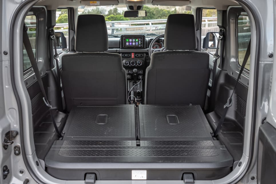 With the rear seats folded flat, boot space is rated at 377 litres.