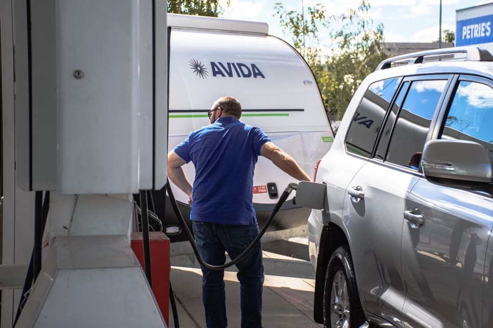 Even with access to a Supercharger, there's no beating the convenience of a conventional servo for refuelling the  'Cruiser. (image: Tom White)