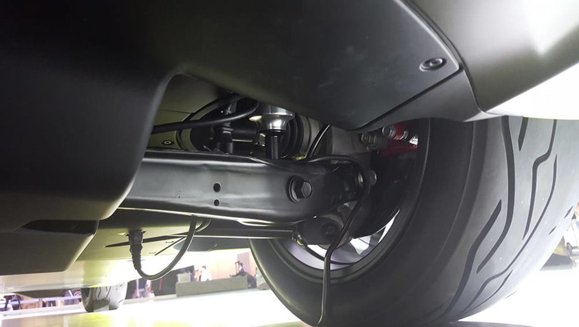 Toyota S-FR concept - rear suspension. (image: Malcolm Flynn)