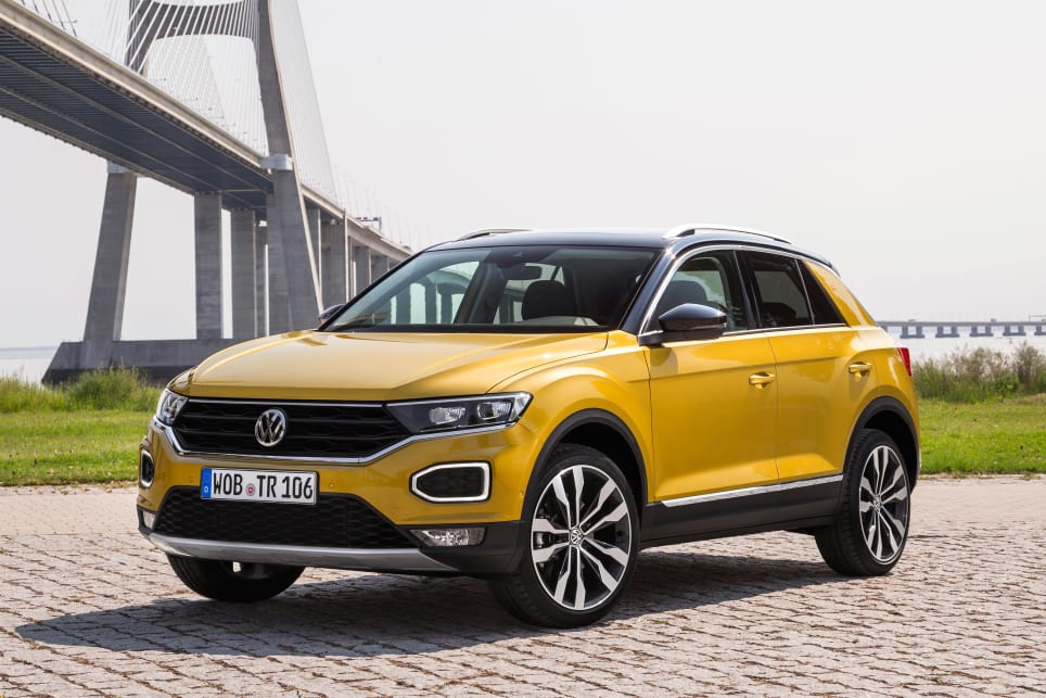 With its coupe roofline and sporty highlights, the T-Roc certainly looks good.