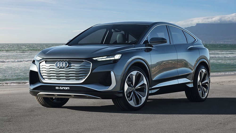 New Audi Q4 Sportback e tron 2021 Upcoming Tesla Model Y rival