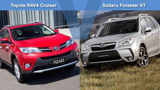 Toyota Rav4 Cruiser Vs Subaru Forester Xt Review Carsguide