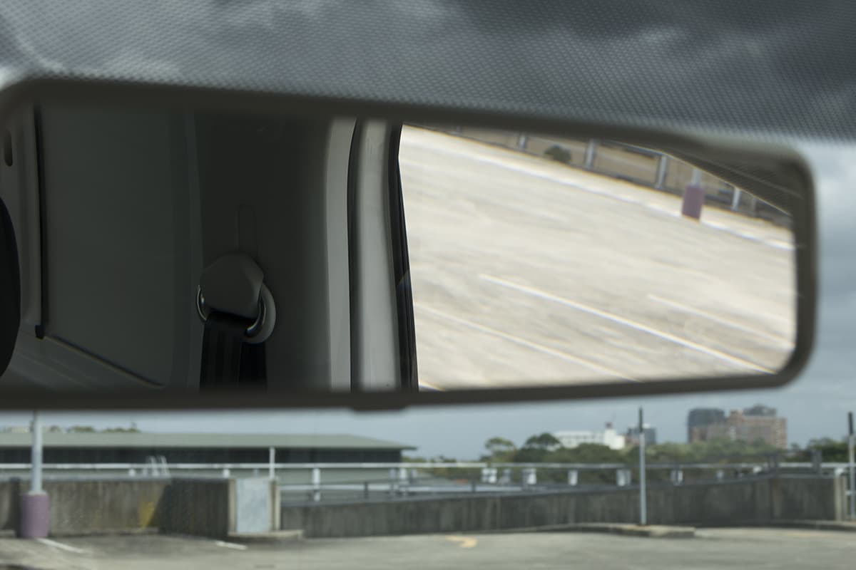 Driving without a rear hot sale view mirror