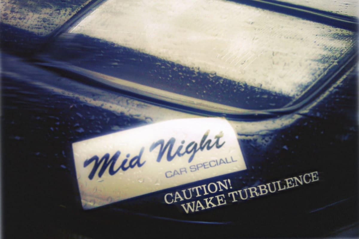 Midnight car shop special sticker