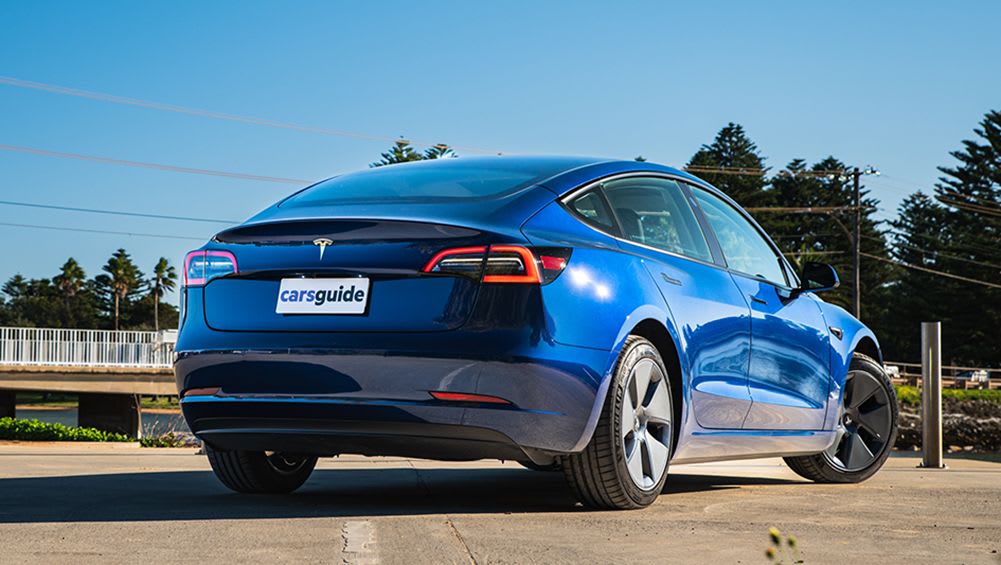 Model 3 deals blue tesla