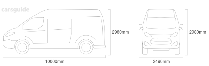 Dimensions for the ISUZU FXD 2018 Dimensions  include 2980mm height, 2490mm width, 10000mm length.