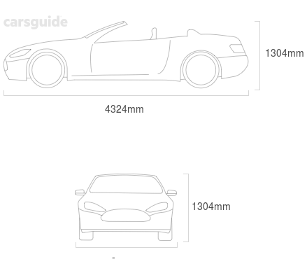Dimensions for the BMW Z4 2022 Dimensions  include 1304mm height, &mdash; width, 4324mm length.