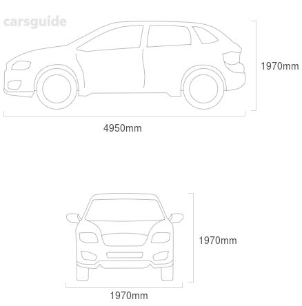 Dimensions for the Toyota Land Cruiser 2018 Dimensions  include 1970mm height, 1970mm width, 4950mm length.