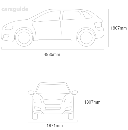 Dimensions for the Ford Explorer 2004 Dimensions  include 1807mm height, 1871mm width, 4835mm length.