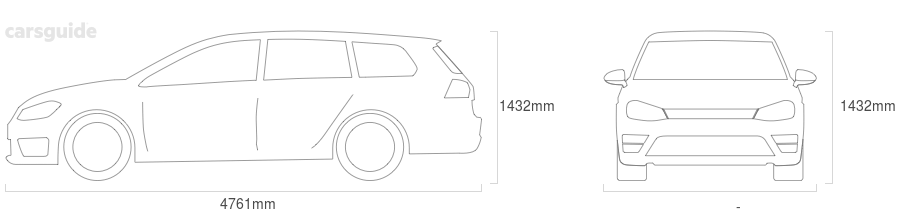 Volvo V60 2020 Dimensions Dimensions for the Volvo V60 2020 Dimensions include 1432mm height, — width, 4761mm length.