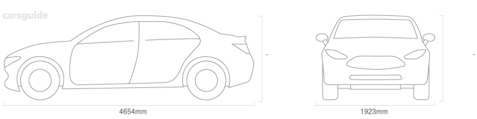 Dimensions for the Alfa Romeo Giulia 2022 Dimensions  include &mdash; height, 1923mm width, 4654mm length.