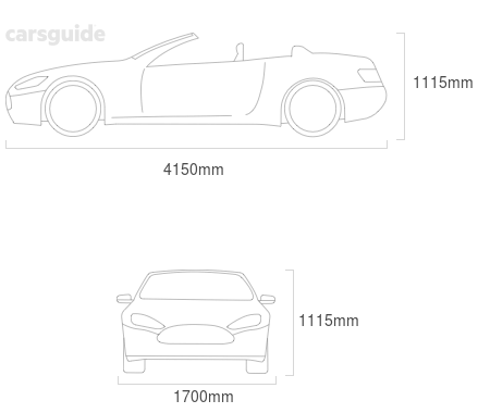 Dimensions for the Ferrari Dino 1972 Dimensions  include 1115mm height, 1700mm width, 4150mm length.