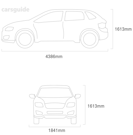 Dimensions for the Cupra Ateca 2024 Dimensions  include 1613mm height, 1841mm width, 4386mm length.