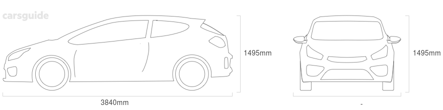 Suzuki Swift 2020 Dimensions Dimensions for the Suzuki Swift 2020 Dimensions include 1495mm height, — width, 3840mm length.