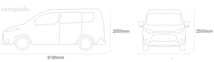 Dimensions for the Toyota Coaster 1986 Dimensions  include 2550mm height, &mdash; width, 6180mm length.