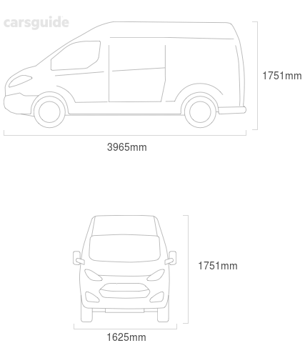 Dimensions for the Toyota Lite Ace 1983 Dimensions  include 1751mm height, 1625mm width, 3965mm length.