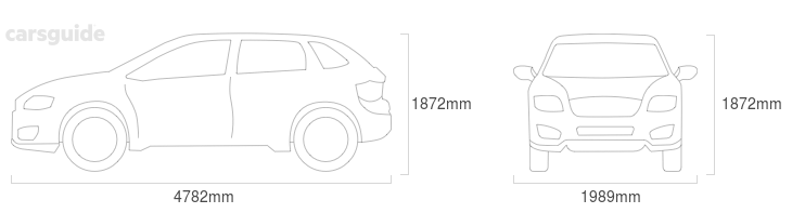 Dimensions for the Hummer H3 2010 Dimensions  include 1872mm height, 1989mm width, 4782mm length.