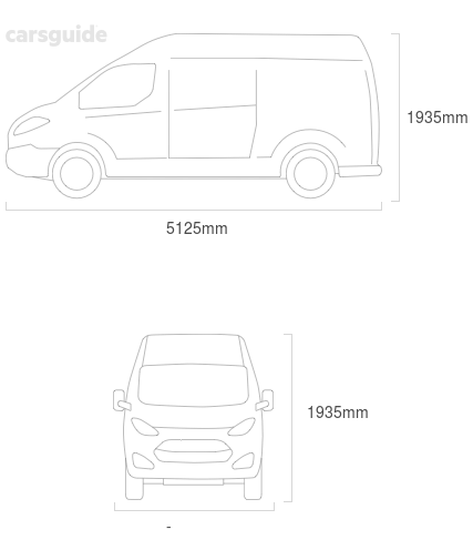 Dimensions for the Hyundai iLoad 2020 Dimensions  include 1935mm height, &mdash; width, 5125mm length.