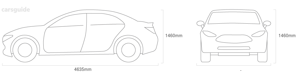 Dimensions for the Toyota Crown 1966 Dimensions  include 1460mm height, &mdash; width, 4635mm length.