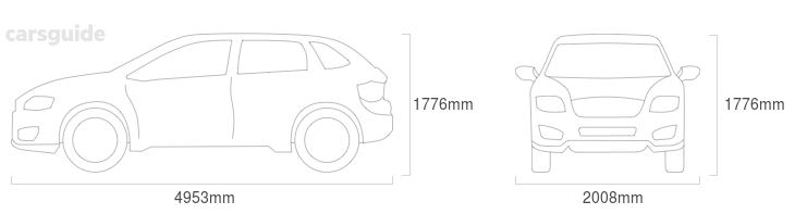 Dimensions for the Volvo XC90 2023 Dimensions  include 1776mm height, 2008mm width, 4953mm length.